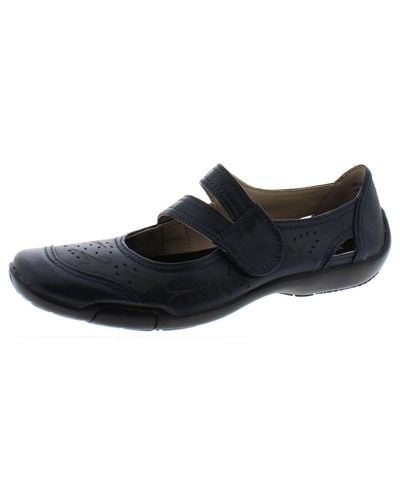 Ros Hommerson Chelsea Leather Laser Cut Mary Janes - Black