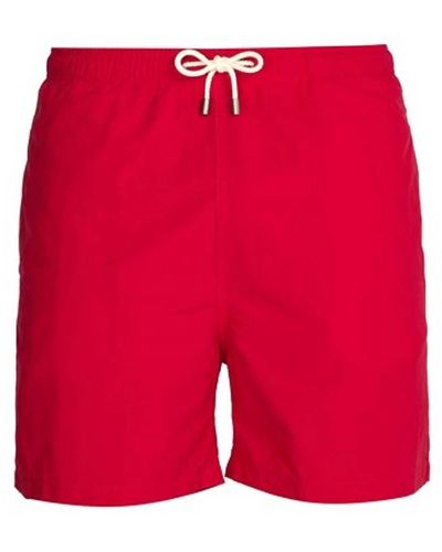 Solid & Striped Men The Classic Drawstrings Swim Shorts Trunks - Red
