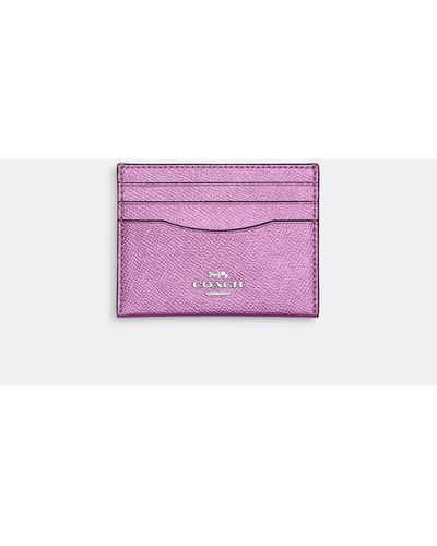 COACH Slim Id Card Case - Purple