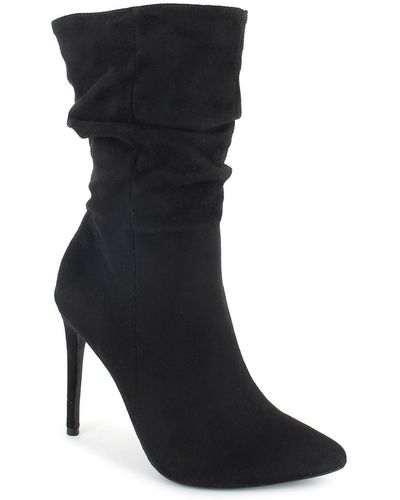 Xoxo Genevie Pull On Pointed Toe Booties - Black