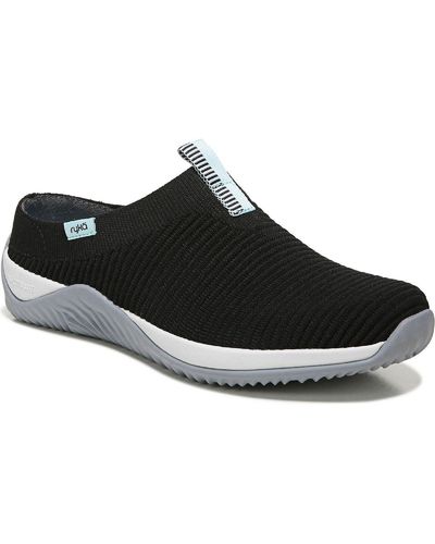 Ryka Knit Laceless Casual And Fashion Sneakers - Black