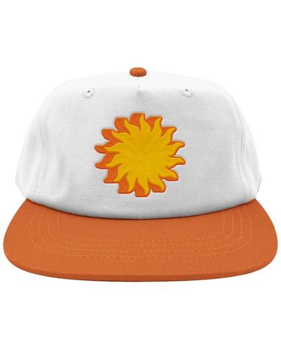 Free & Easy Sun Shadow Two Tone Snapback Hat - Orange