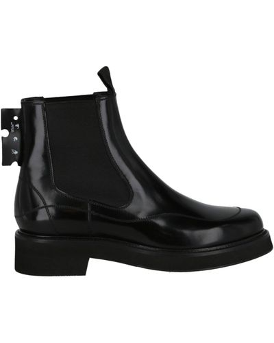 Off-White c/o Virgil Abloh Leather Chelsea Boots - Black