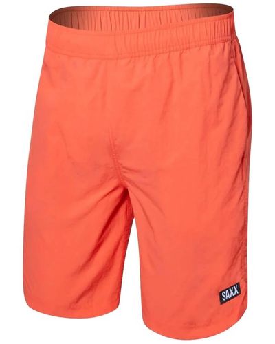 Saxx Underwear Co. Go Coastal 2n1 Volley Swim Shorts 7" - Orange