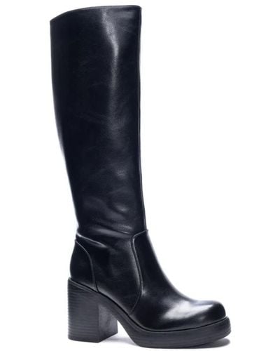 Chinese Laundry Go Girl Smooth Tall Shaft Boot - Black