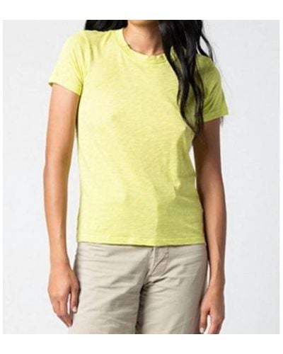 Stateside Supima Slub Jersey Short Sleeve Crewneck T-shirt - Yellow