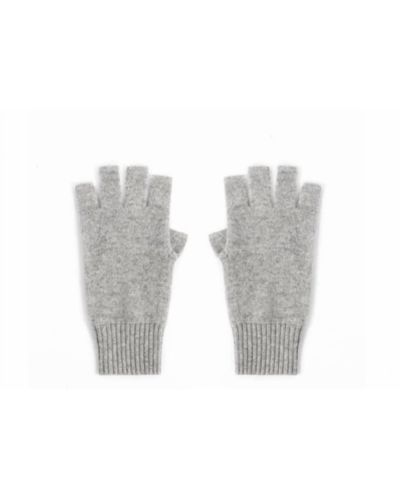 27milesmalibu Lala Cashmere Fingerless Gloves - White