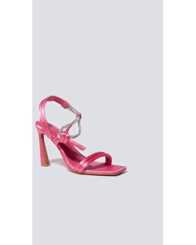 Jonathan Simkhai Cassie Crystal Strappy Sandal - Pink