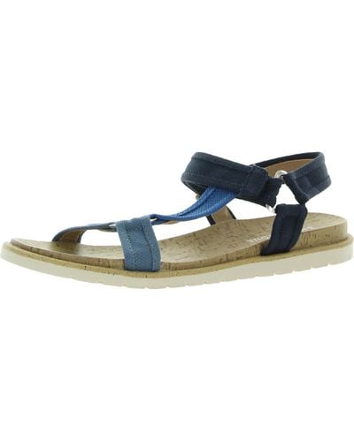 Sun & Stone Zoeyy Casual Slingback Footbed Sandals - Blue