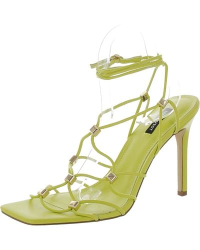 Nine West Tenor 3 Faux Leather Gladiator Sandals - Green