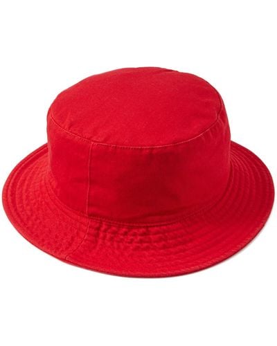 Sun & Stone Twill Fitted Bucket Hat - Red