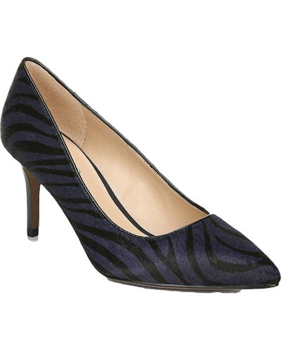 Franco Sarto Bellini 2 Zebra Print Calf Hair Pointed Toe Heels - Blue