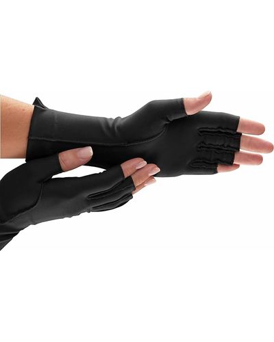 Isotoner Fingerless Therapeutic Gloves - Black