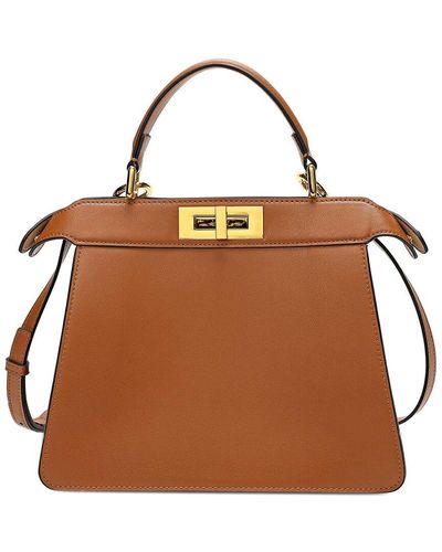 Tiffany & Fred Smooth Nappa Leather Satchel - Brown