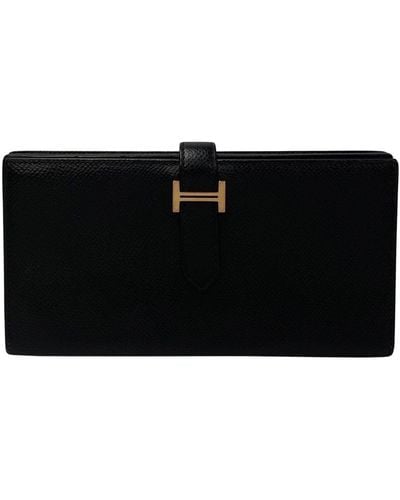 Hermès Béarn Leather Wallet (pre-owned) - Black