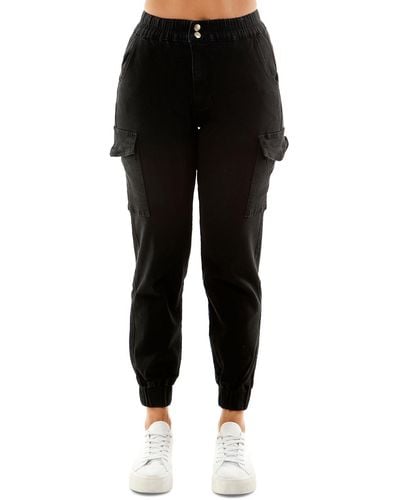 Almost Famous Cuffed Cotton jogger Pants - Black