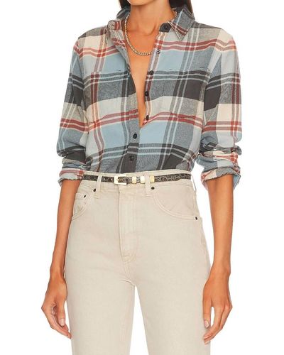 The Great Scouting Button Up Shirt In Smoky Mountain Plaid - Blue