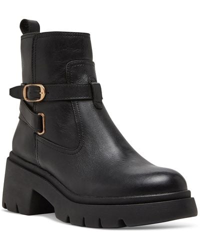 Steve Madden Colletta Leather Ankle Booties - Black