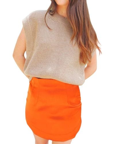 DELUC Arya Mini Skirt - Orange