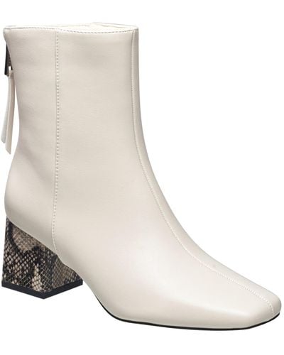 French Connection Tess Back Zip Boot - White