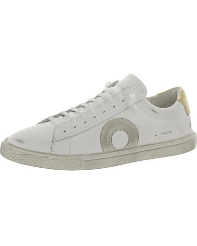 Oliver Cabell Low Leather Distressed Casual And Fashion Sneakers - Gray
