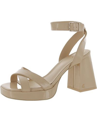 Circus by Sam Edelman Kaitlyn Buckle Ankle Strap Heels - Natural