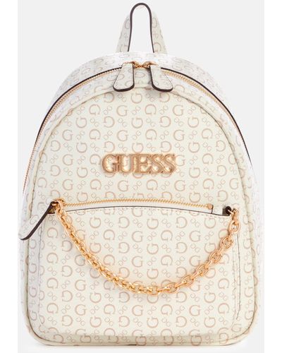 Guess Factory Creswell Logo Backpack - Natural