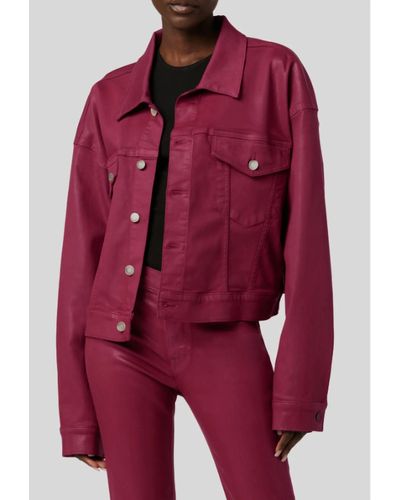 Hudson Jeans Brea Swing Trucker Jacket - Red