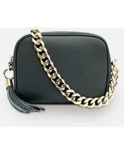 Apatchy London Leather Crossbody Bag - Black