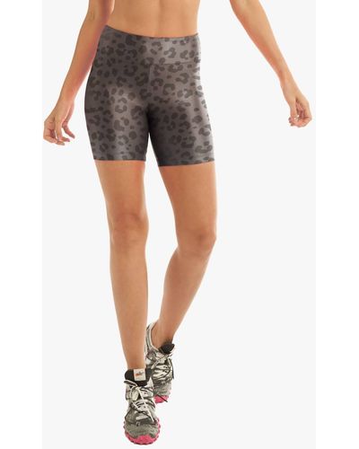 Koral Slalom High Rise Short In Lead Leopard - Gray