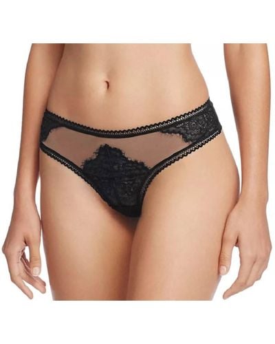 Thistle & Spire Lace Mirage Thong - Black