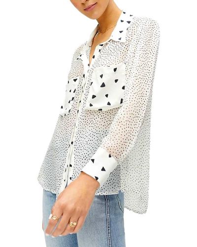 7 For All Mankind Patch Pocket Blouse - White