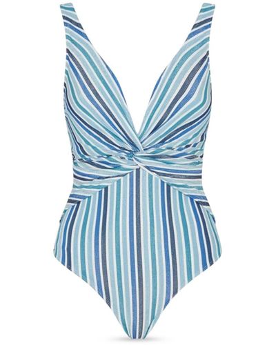 Jonathan Simkhai Striped Lined One-piece Swimsuit - Blue