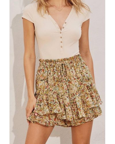 Dress Forum The Feels Right Double Flared Skort - Brown