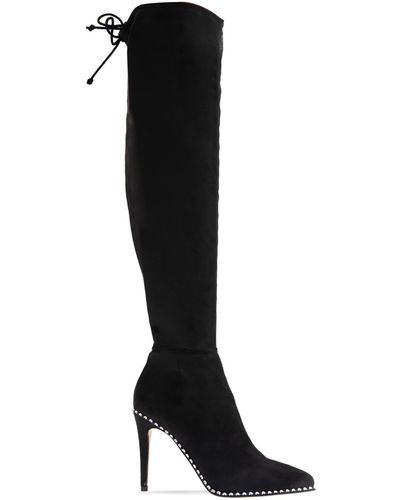 BCBGeneration Hilanda Faux Leather Pointed Over-the-knee Boots - Black