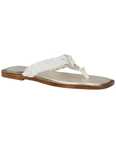 TUSCANY by Easy StreetR Coletta Leather Thong Sandals - White
