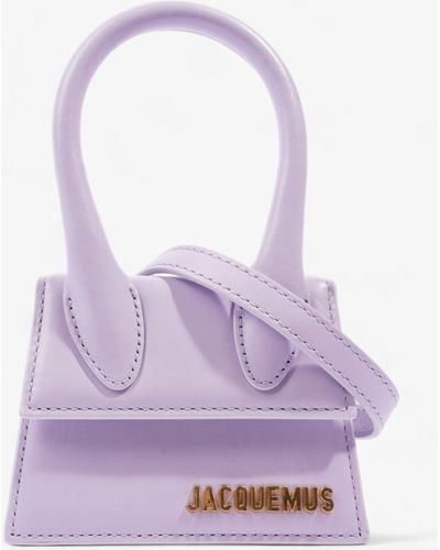 Jacquemus Le Chiquito Lilac Leather Shoulder Bag - Purple