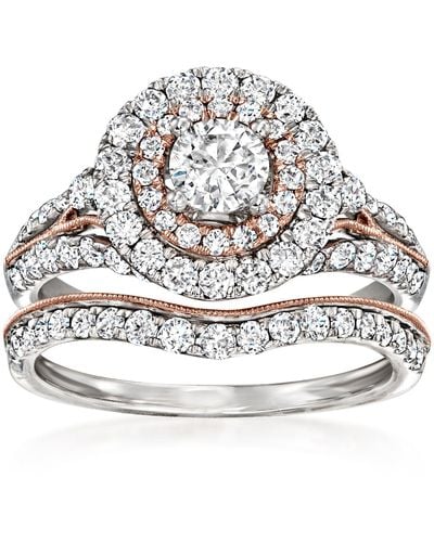 Ross-Simons Diamond Bridal Set: Engagement And Wedding Rings - Metallic