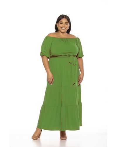 Alexia Admor Harlow Maxi Dress - Plus Size - Green