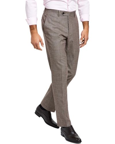 BarIII Check Print Suit Separate Suit Pants - Gray