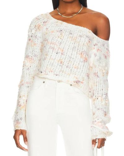 Free People Sunset Cloud Pullover - White