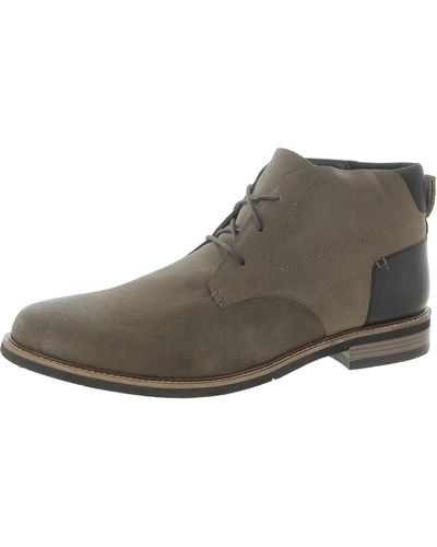 Dr. Scholls Weekly Chkka Leather Ankle Chukka Boots - Brown
