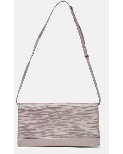 Louis Vuitton Lilac Epi Leather Honfleur Clutch Bag - Gray