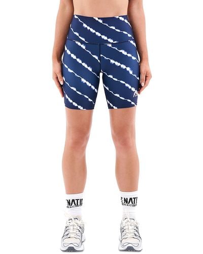 P.E Nation Ascend Tie-dye Recycled Polyester Bike Short - Blue