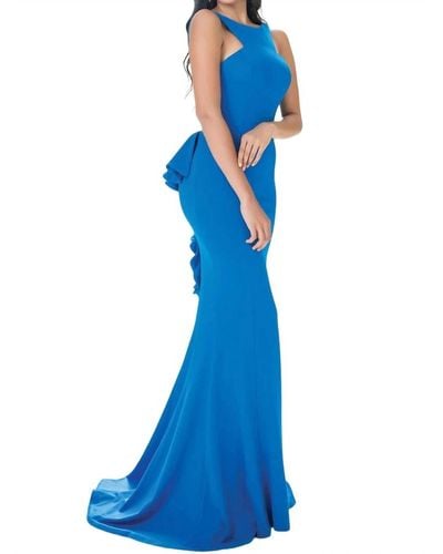 Jovani High Front Low Back - Blue