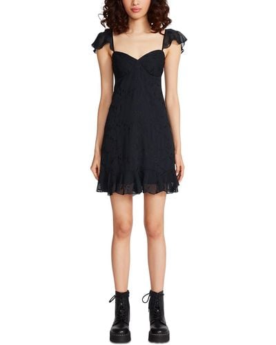 Betsey Johnson Mini Smocked Mini Dress - Black