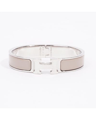 Hermès Clic H Bracelet Enamel Pm - Metallic