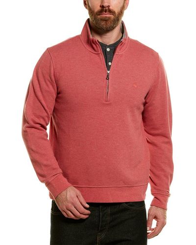 Brooks Brothers Pique 1-4-zip Mock Knit - Red