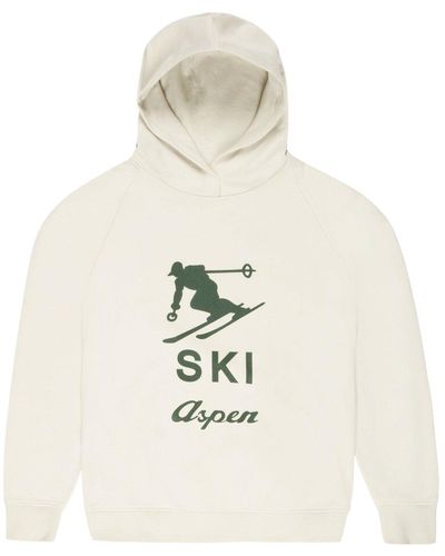 Bally 6302903 Ski Aspen Hooded Bone Sweatshirt - White