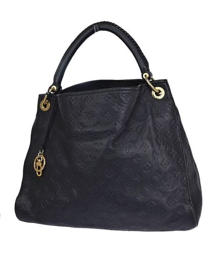 Louis Vuitton Malesherbes Top Handle Bag One Size Black Leather